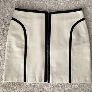 Stylish Cream and Black Women's Mini Skirt